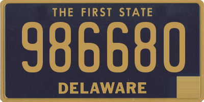 DE license plate 986680