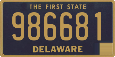 DE license plate 986681