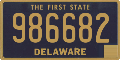 DE license plate 986682