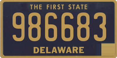 DE license plate 986683