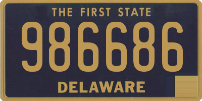 DE license plate 986686