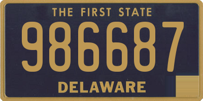 DE license plate 986687