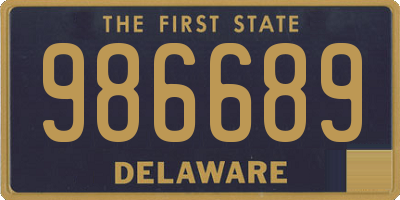 DE license plate 986689