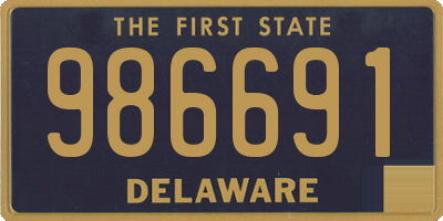 DE license plate 986691