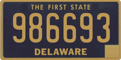 DE license plate 986693