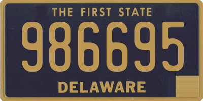 DE license plate 986695