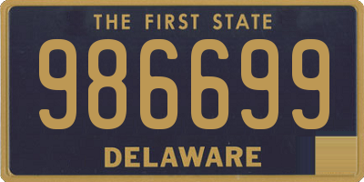 DE license plate 986699