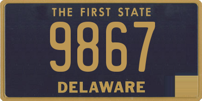 DE license plate 9867