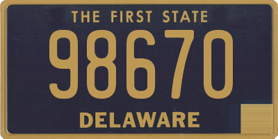 DE license plate 98670