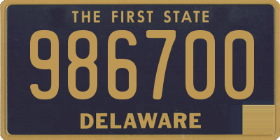 DE license plate 986700