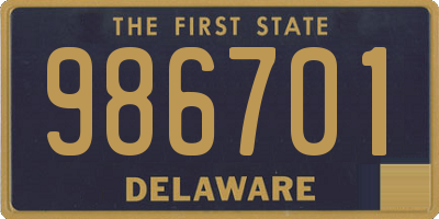 DE license plate 986701