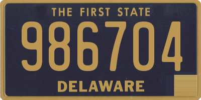 DE license plate 986704