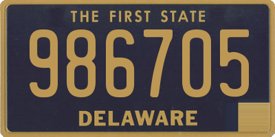 DE license plate 986705