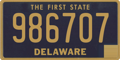 DE license plate 986707