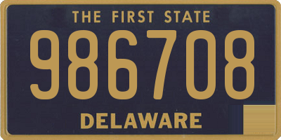 DE license plate 986708