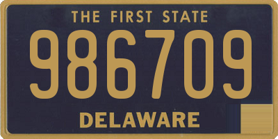 DE license plate 986709