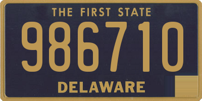 DE license plate 986710