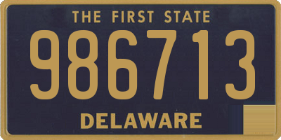 DE license plate 986713