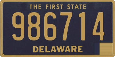 DE license plate 986714