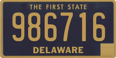 DE license plate 986716