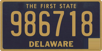 DE license plate 986718