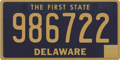 DE license plate 986722