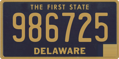 DE license plate 986725