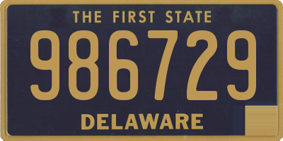 DE license plate 986729