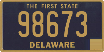 DE license plate 98673