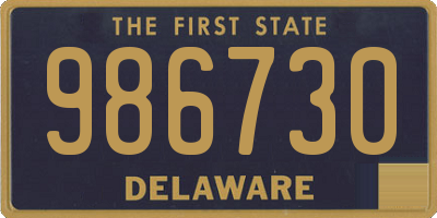 DE license plate 986730