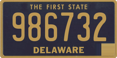 DE license plate 986732