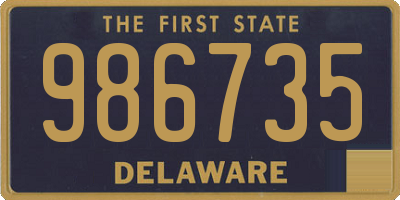 DE license plate 986735