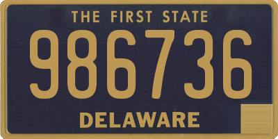 DE license plate 986736