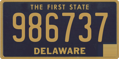 DE license plate 986737