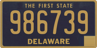 DE license plate 986739