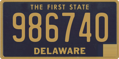 DE license plate 986740