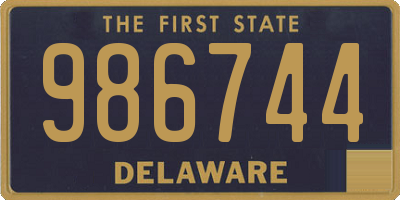 DE license plate 986744