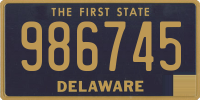 DE license plate 986745