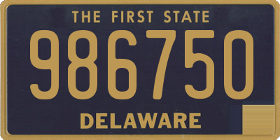 DE license plate 986750