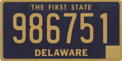 DE license plate 986751