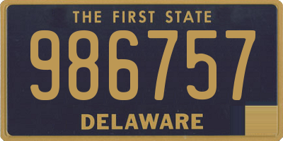 DE license plate 986757