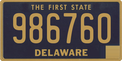 DE license plate 986760