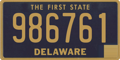 DE license plate 986761