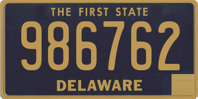 DE license plate 986762