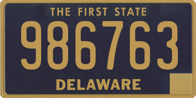 DE license plate 986763