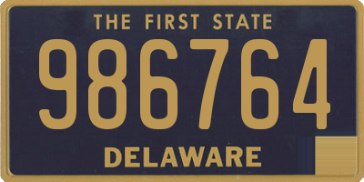 DE license plate 986764