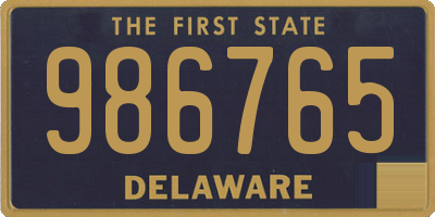 DE license plate 986765