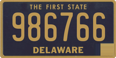 DE license plate 986766