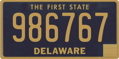 DE license plate 986767