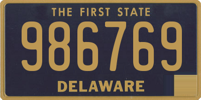 DE license plate 986769